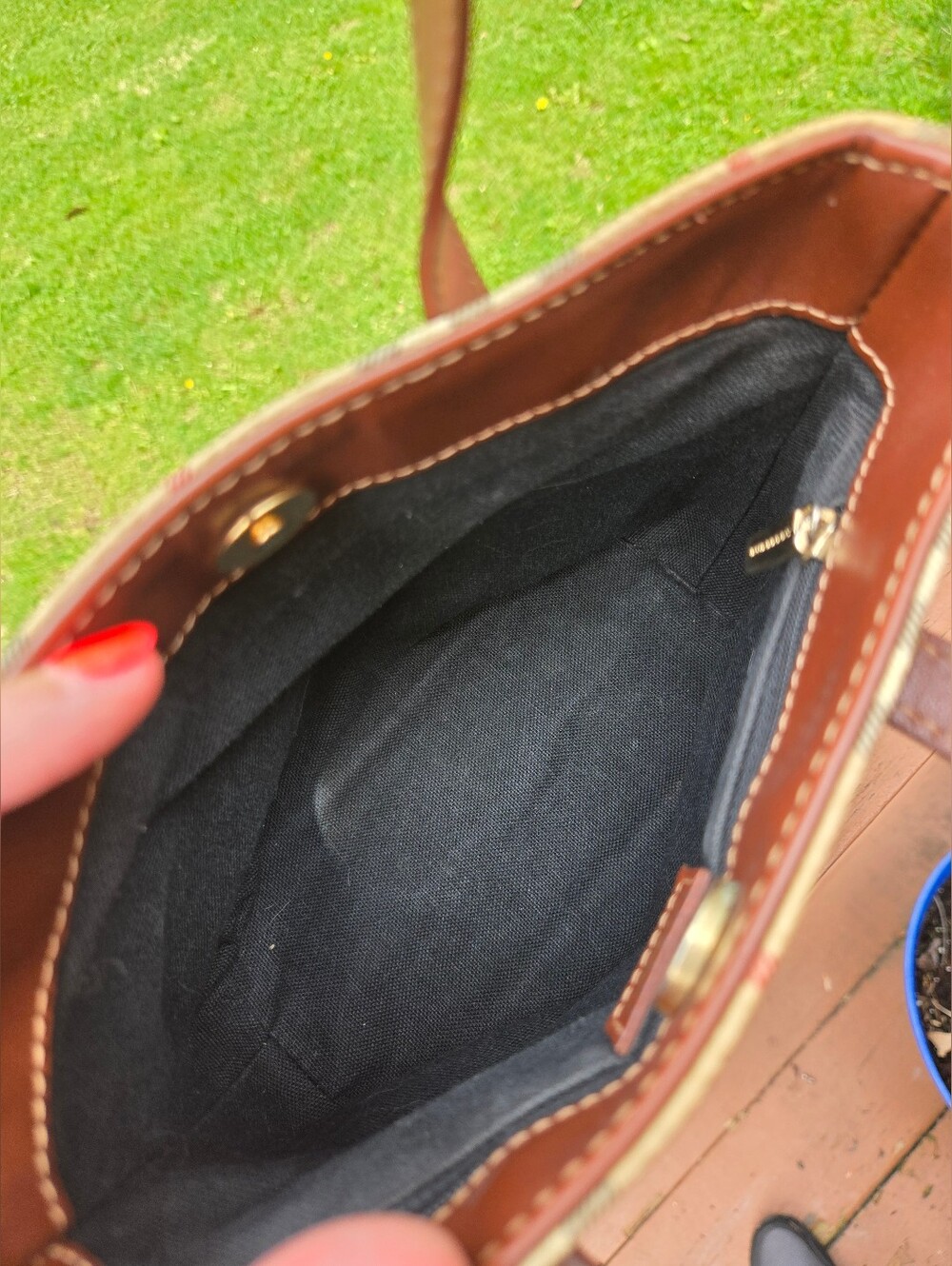 Burberry Haymarket Mini Tote - Picture 8 of 11